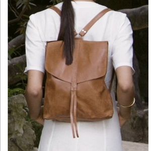 Raven + Lily brown leather backpack